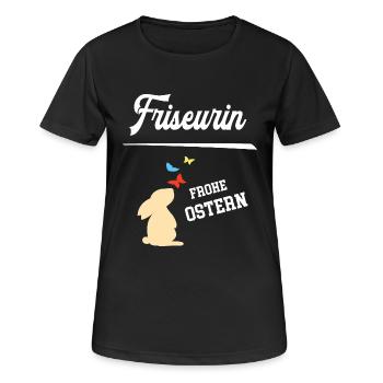 Friseurin Ostern Geschenk Frisörin Coiffeur Chefin - Frauen T-Shirt atmungsaktiv - Schwarz - Vorne - AI Model Female 172 light (172cm)