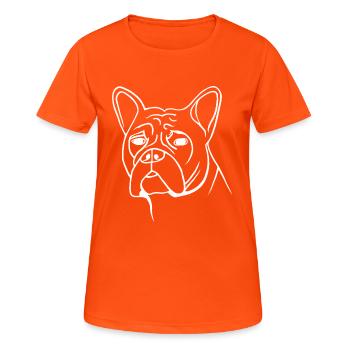 Bruno blanc - T-shirt respirant Femme - orange néon - Devant - AI Model Female 172 dark (172cm)