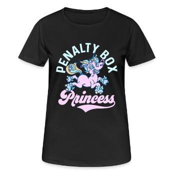 Penalty Box Princess Skating Roller Derby - Frauen T-Shirt atmungsaktiv - Schwarz - Vorne - AI Model Female 172 light (172cm)