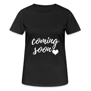 pregnancy - Women's Breathable T-Shirt - black - Front - AI Model Female 172 light (172cm)