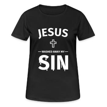 Jésus-Christ - Cadeau du Christ fidèle - T-shirt respirant Femme - noir - Devant - AI Model Female 172 light (172cm)
