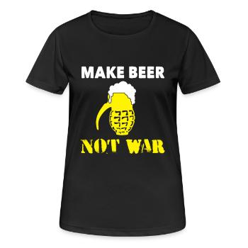 Bier Handgranate Frieden Krieg Statement Geschenk - Frauen T-Shirt atmungsaktiv - Schwarz - Vorne - AI Model Female 172 light (172cm)
