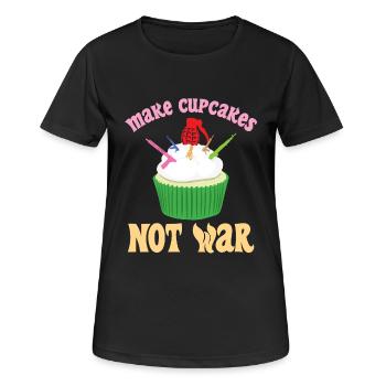 Cadeau de déclaration de guerre de bombe de fusil de cupcake - T-shirt respirant Femme - noir - Devant - AI Model Female 172 light (172cm)