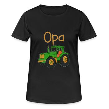 Opa Bauer Traktor Opa Enkel Partnerlook Familien - Frauen T-Shirt atmungsaktiv - Schwarz - Vorne - AI Model Female 172 light (172cm)