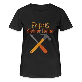 Papas kleiner Helfer Hammer Vater Sohn Partnerlook - Frauen T-Shirt atmungsaktiv - Schwarz - Vorne - AI Model Female 172 light (172cm)