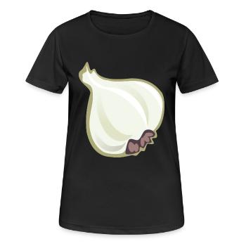 knoblauch garlic veggie gemuese vegetables4 - Frauen T-Shirt atmungsaktiv - Schwarz - Vorne - AI Model Female 172 light (172cm)