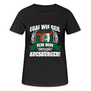 Augsburger Augsburg Augschburg Geschenk - Frauen T-Shirt atmungsaktiv - Schwarz - Vorne - AI Model Female 172 light (172cm)