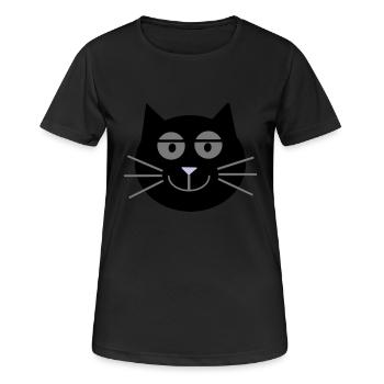 Katze (Schlafzimmerblick) - Women's Breathable T-Shirt - black - Front - AI Model Female 172 light (172cm)