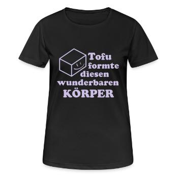 Tofu moulé ce corps merveilleux. - T-shirt respirant Femme - noir - Devant - AI Model Female 172 light (172cm)