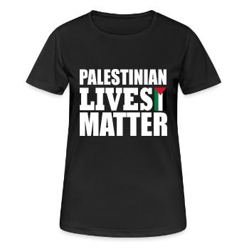 palestinian lives matter - Frauen T-Shirt atmungsaktiv - Schwarz - Vorne - AI Model Female 172 light (172cm)