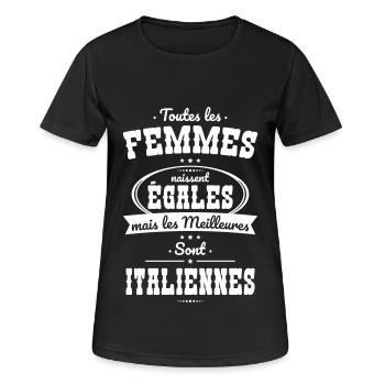 Femmes égales les meilleures sont Italiennes - T-shirt respirant Femme - noir - Devant - AI Model Female 172 light (172cm)