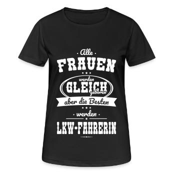 Alle Frauen gleich Besten werden Lkw-Fahrerin - Frauen T-Shirt atmungsaktiv - Schwarz - Vorne - AI Model Female 172 light (172cm)