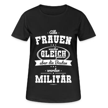 Alle Frauen gleich Besten werden Militär - Frauen T-Shirt atmungsaktiv - Schwarz - Vorne - AI Model Female 172 light (172cm)