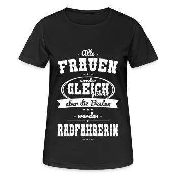 Alle Frauen gleich Besten werden Radfahrerin - Frauen T-Shirt atmungsaktiv - Schwarz - Vorne - AI Model Female 172 light (172cm)