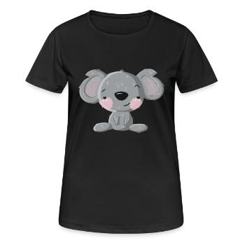 Flirt Koala - T-shirt respirant Femme - noir - Devant - AI Model Female 172 light (172cm)