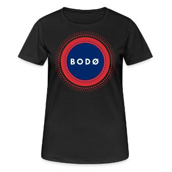 Bodo Norwegen - Frauen T-Shirt atmungsaktiv - Schwarz - Vorne - AI Model Female 172 light (172cm)