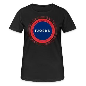 Fjords norvégiens - T-shirt respirant Femme - noir - Devant - AI Model Female 172 light (172cm)