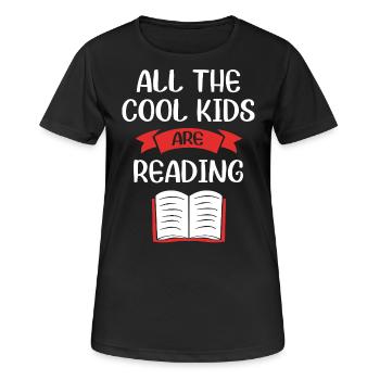 Leseratte Lesen Grundschule Grundschullehrer - Frauen T-Shirt atmungsaktiv - Schwarz - Vorne - AI Model Female 172 light (172cm)