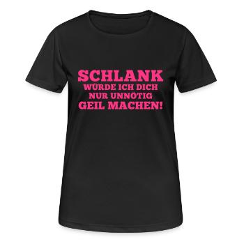 Pensé que je te ferais inutilement cool! - T-shirt respirant Femme - noir - Devant - AI Model Female 172 light (172cm)