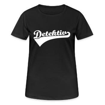 Detektiv - Frauen T-Shirt atmungsaktiv - Schwarz - Vorne - AI Model Female 172 light (172cm)