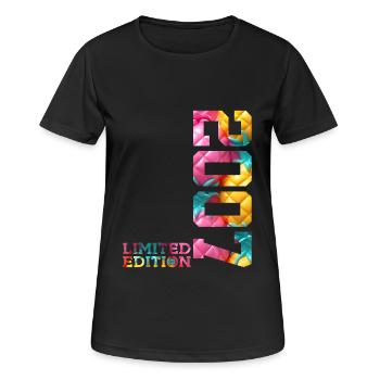 19E ANNIVERSAIRE ÉDITION LIMITÉE 2007 - T-shirt respirant Femme - noir - Devant - AI Model Female 172 light (172cm)
