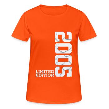 21ST BIRTHDAY LIMITED EDITION 2005 - Women's Breathable T-Shirt - neon orange - Front - AI Model Female 172 dark (172cm)