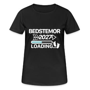 Bedstemor 2027 dänisch Ich werde Oma - Frauen T-Shirt atmungsaktiv - Schwarz - Vorne - AI Model Female 172 light (172cm)