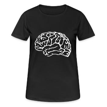 brain - Women's Breathable T-Shirt - black - Front - AI Model Female 172 light (172cm)