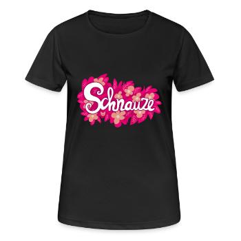 Schnauze – Spruch Shirt Geschenkidee für Impulsive - Frauen T-Shirt atmungsaktiv - Schwarz - Vorne - AI Model Female 172 light (172cm)