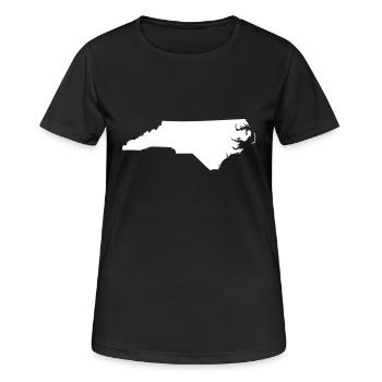 North Carolina - Frauen T-Shirt atmungsaktiv - Schwarz - Vorne - AI Model Female 172 light (172cm)