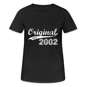 2002 - Frauen T-Shirt atmungsaktiv - Schwarz - Vorne - AI Model Female 172 light (172cm)