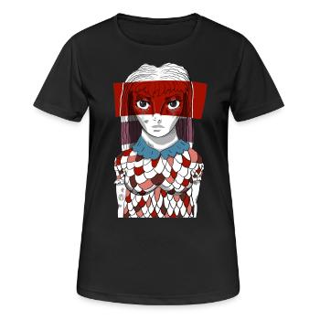 Fille Anime #5 - T-shirt respirant Femme - noir - Devant - AI Model Female 172 light (172cm)