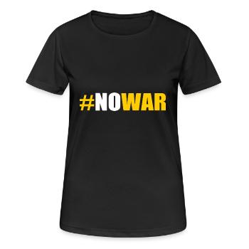 No war - T-shirt respirant Femme - noir - Devant - AI Model Female 172 light (172cm)