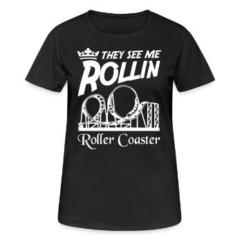 They See Me Roller Coaster - Women's Breathable T-Shirt - black - Front - AI Model Female 172 light (172cm)