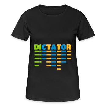 dictator - Frauen T-Shirt atmungsaktiv - Schwarz - Vorne - AI Model Female 172 light (172cm)