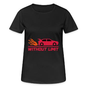 Sans limite (voiture de sport) - T-shirt respirant Femme - noir - Devant - AI Model Female 172 light (172cm)