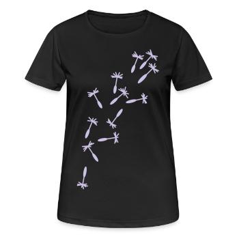 Pollen de pissenlit graines de pissenlit - T-shirt respirant Femme - noir - Devant - AI Model Female 172 light (172cm)