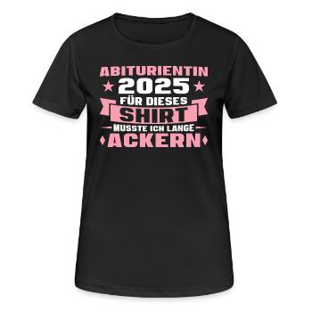 Abiturientin 2025 Abitur Abschluss - Frauen T-Shirt atmungsaktiv - Schwarz - Vorne - AI Model Female 172 light (172cm)