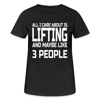 Care about lifting - Women's Breathable T-Shirt - black - Front - AI Model Female 172 light (172cm)