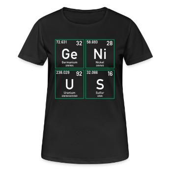 Genius transparent - Frauen T-Shirt atmungsaktiv - Schwarz - Vorne - AI Model Female 172 light (172cm)