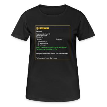 Legendäre Hundemama Legendär Frauchen Tiere Frau - Frauen T-Shirt atmungsaktiv - Schwarz - Vorne - AI Model Female 172 light (172cm)