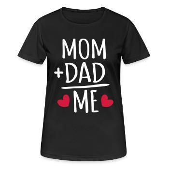Mom dad me mom dad baby birth parents genes - Women's Breathable T-Shirt - black - Front - AI Model Female 172 light (172cm)