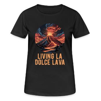 volcano eruption lava crater geology geologist - Women's Breathable T-Shirt - black - Front - AI Model Female 172 light (172cm)