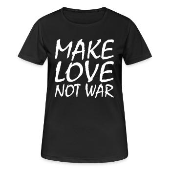 Make love not war - T-shirt respirant Femme - noir - Devant - AI Model Female 172 light (172cm)