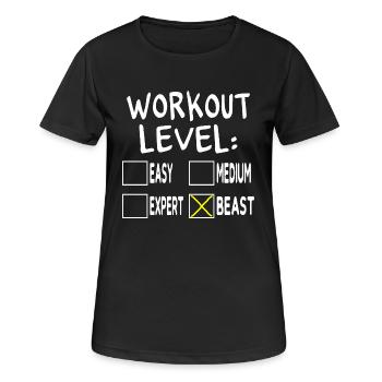 Workout Level Beast - T-shirt respirant Femme - noir - Devant - AI Model Female 172 light (172cm)