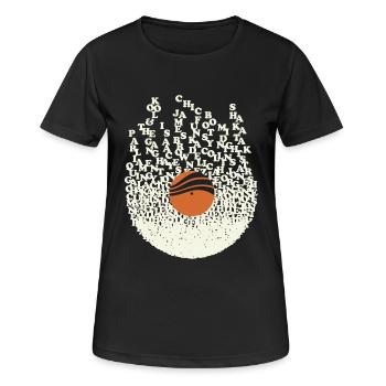 Funky Vinyl - T-shirt respirant Femme - noir - Devant - AI Model Female 172 light (172cm)