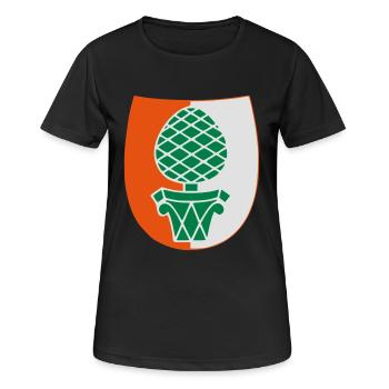 Augsburg - Frauen T-Shirt atmungsaktiv - Schwarz - Vorne - AI Model Female 172 light (172cm)