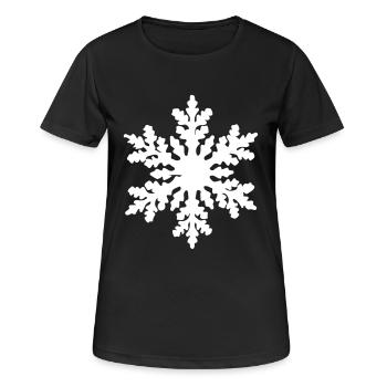 flocon de neige 2 - T-shirt respirant Femme - noir - Devant - AI Model Female 172 light (172cm)