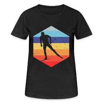 Ski de fond Ski de fond classique Ski de fond classique - T-shirt respirant Femme - noir - Devant - AI Model Female 172 light (172cm)