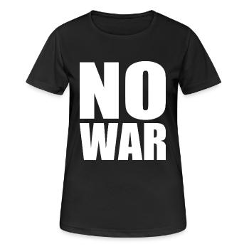 No war - T-shirt respirant Femme - noir - Devant - AI Model Female 172 light (172cm)